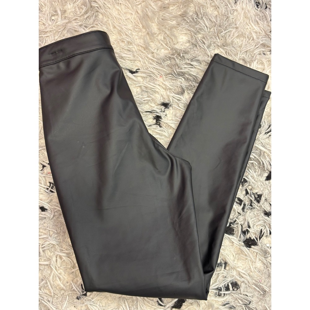 Zara Girls Black Faux Leather Pants Straight Leg Trousers Size 13-14 CM 164